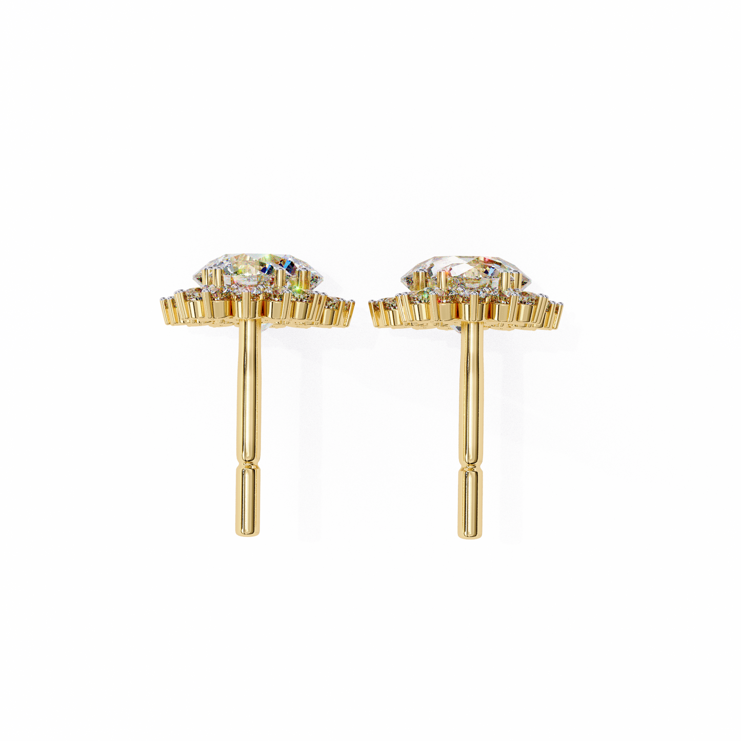 14K Yellow Gold Lab Grown Diamond Drop Earrings 1.37 ctw DAE-161