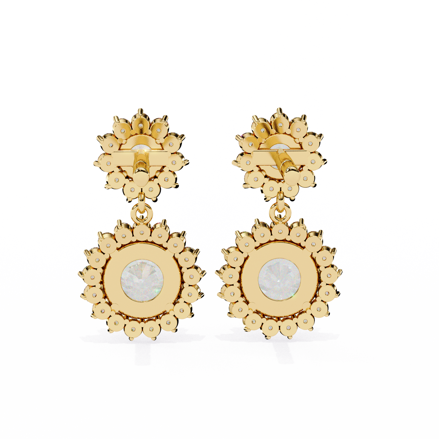 14K Yellow Gold Lab Grown Diamond Drop Earrings 1.37 ctw DAE-161