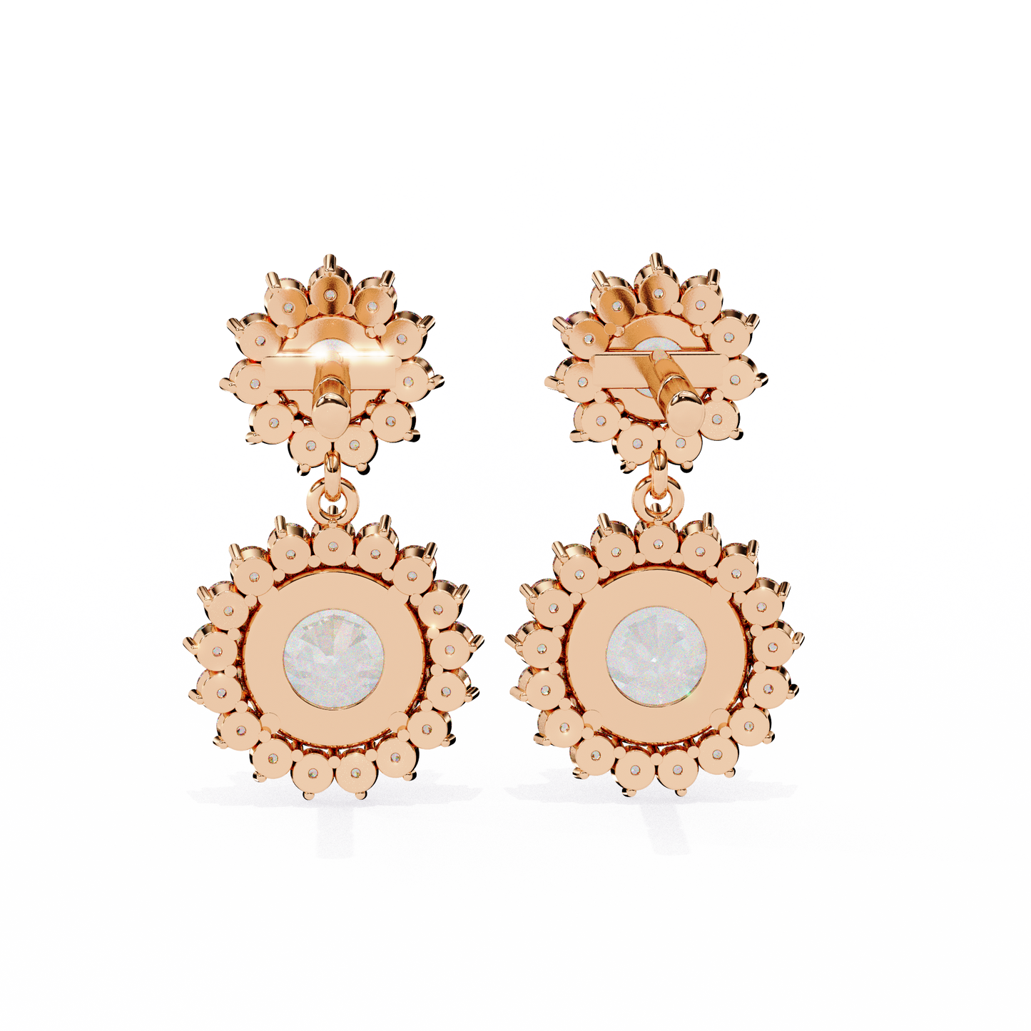 10K Rose Gold Lab Grown Diamond Drop Earrings 1.37 ctw DAE-161