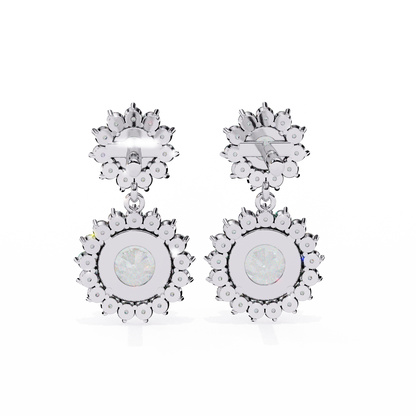 18K White Gold Lab Grown Diamond Drop Earrings 1.37 ctw DAE-161