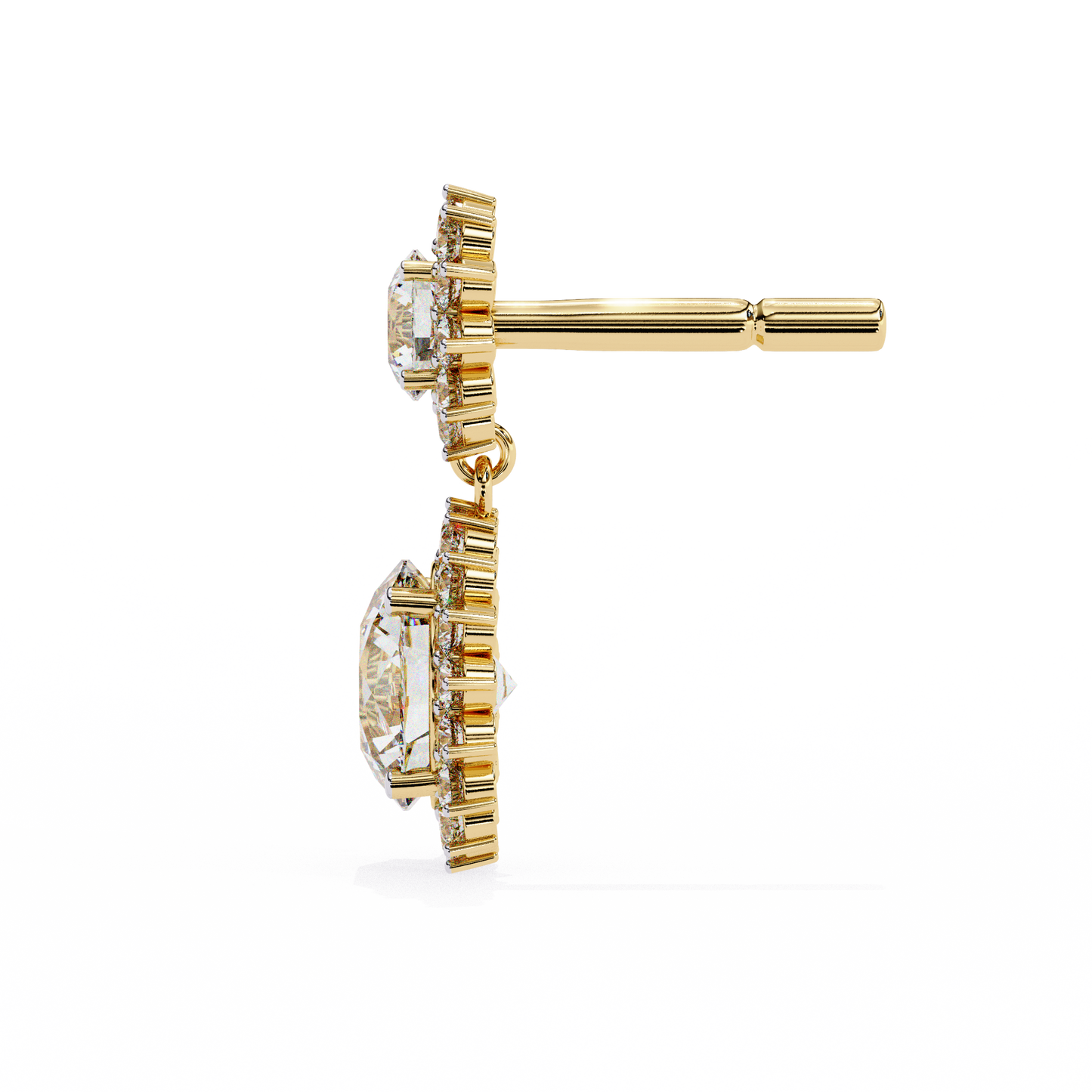 14K Yellow Gold Lab Grown Diamond Drop Earrings 1.37 ctw DAE-161