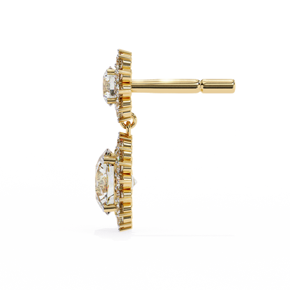 14K Yellow Gold Lab Grown Diamond Drop Earrings 1.37 ctw DAE-161