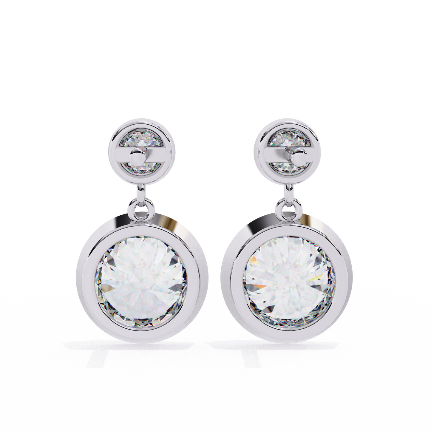 18K White Gold Lab Grown Diamond Drop Earrings 1.82 ctw DAE-160