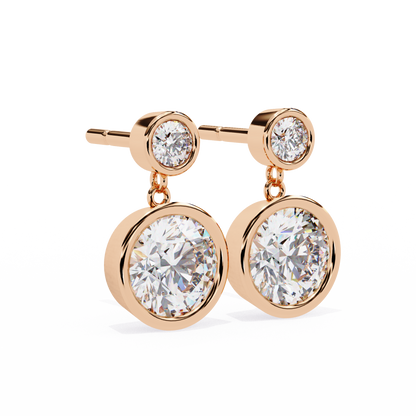 10K Rose Gold Lab Grown Diamond Drop Earrings 1.82 ctw DAE-160