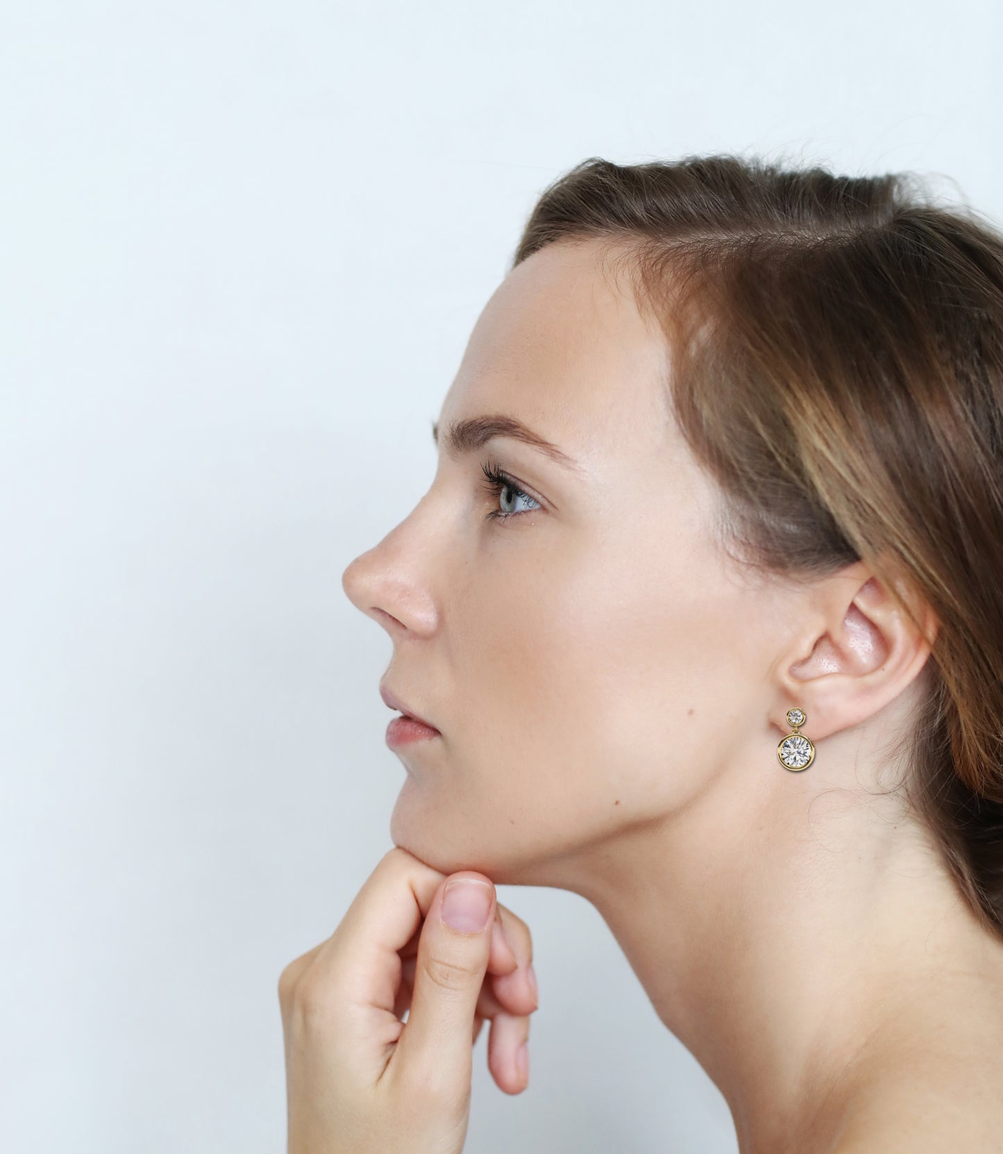 18K Yellow Gold Lab Grown Diamond Drop Earrings 1.82 ctw DAE-160