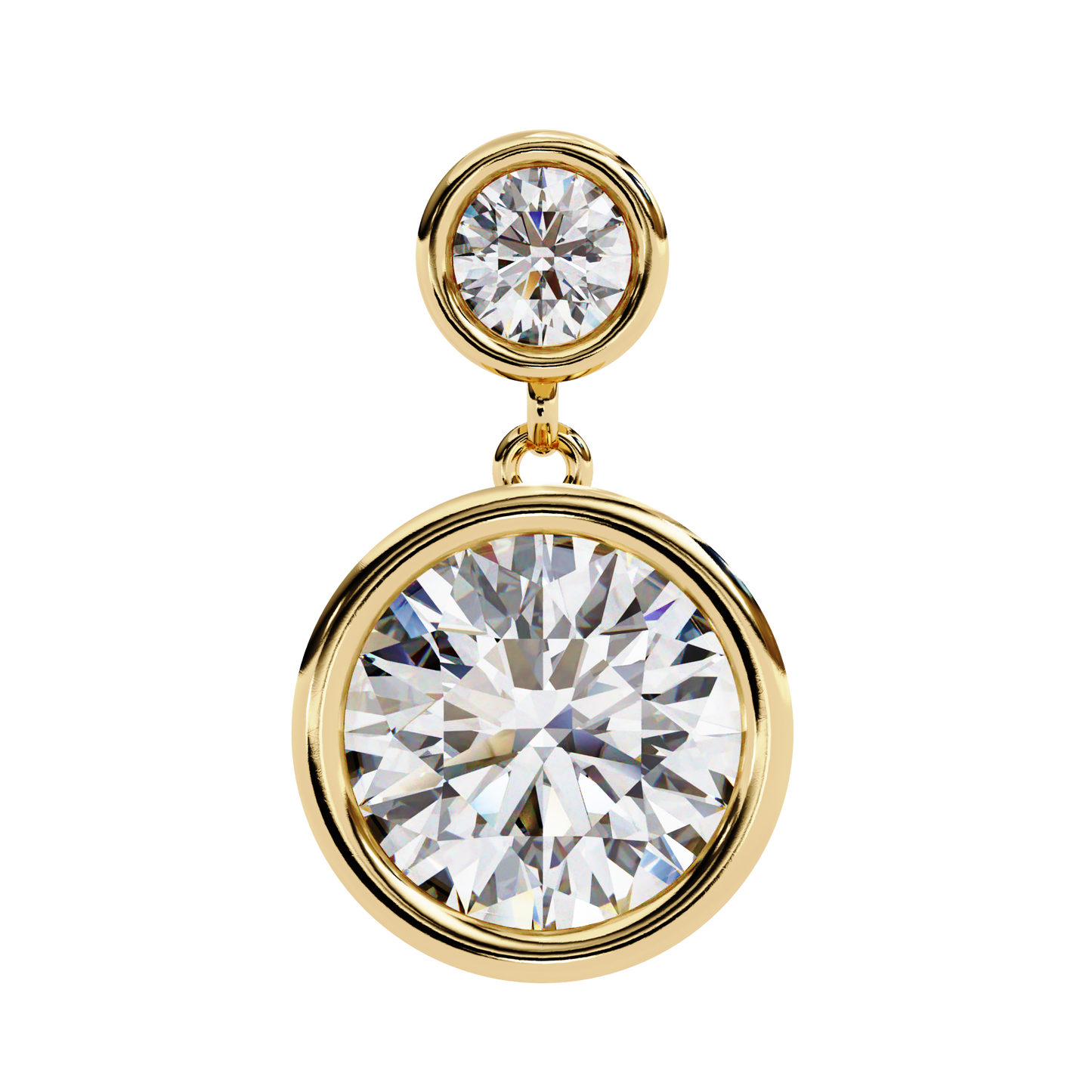 18K Yellow Gold Lab Grown Diamond Drop Earrings 1.82 ctw DAE-160