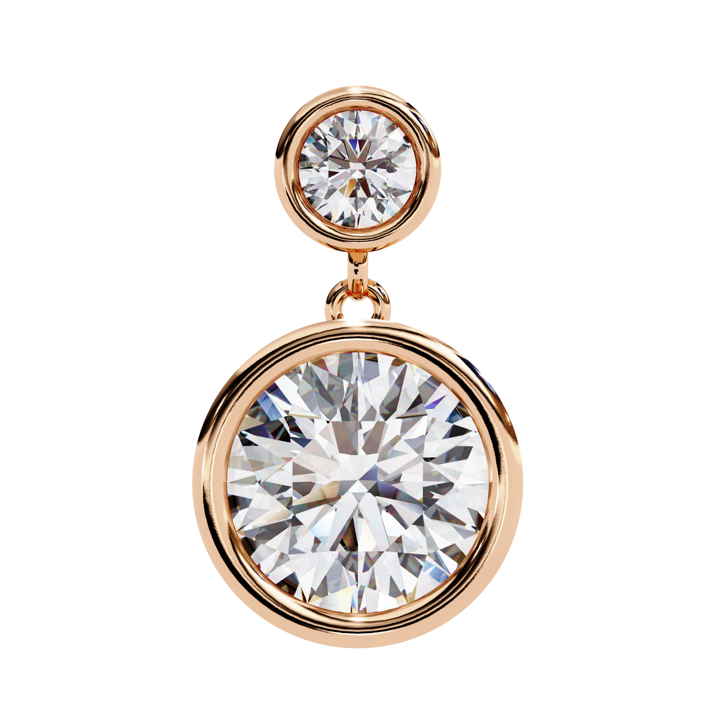 10K Rose Gold Lab Grown Diamond Drop Earrings 1.82 ctw DAE-160