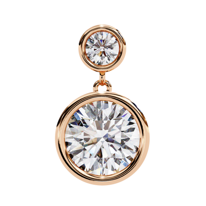 10K Rose Gold Lab Grown Diamond Drop Earrings 1.82 ctw DAE-160