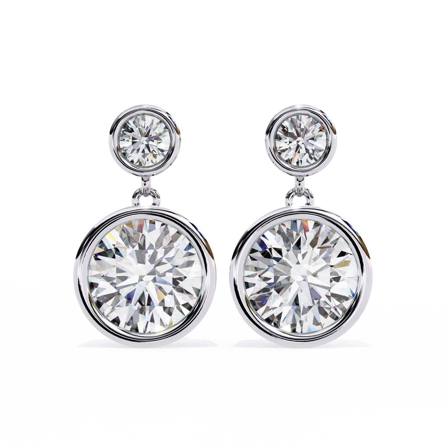18K White Gold Lab Grown Diamond Drop Earrings 1.82 ctw DAE-160