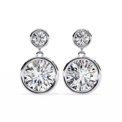 18K White Gold Lab Grown Diamond Drop Earrings 1.82 ctw DAE-160