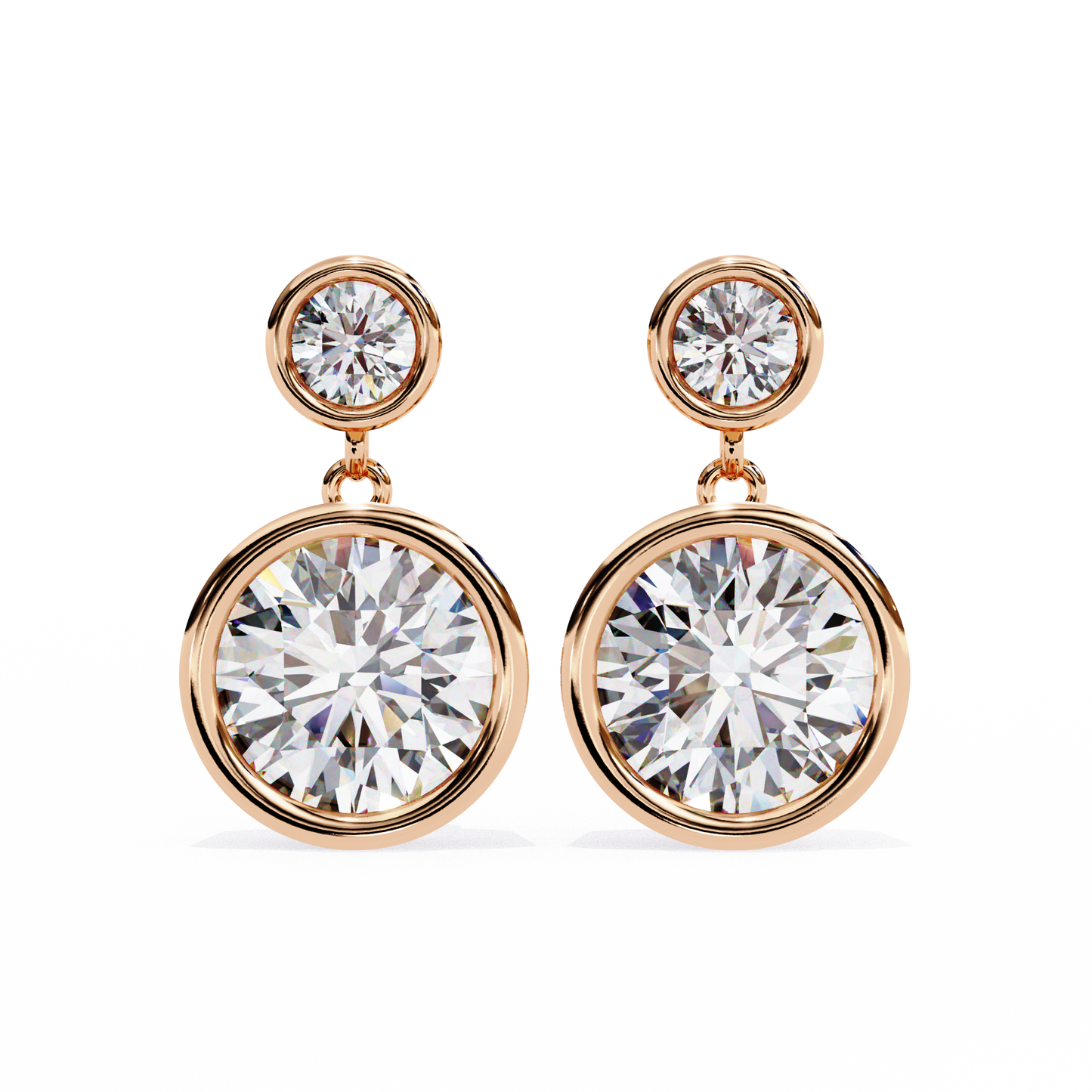 10K Rose Gold Lab Grown Diamond Drop Earrings 1.82 ctw DAE-160