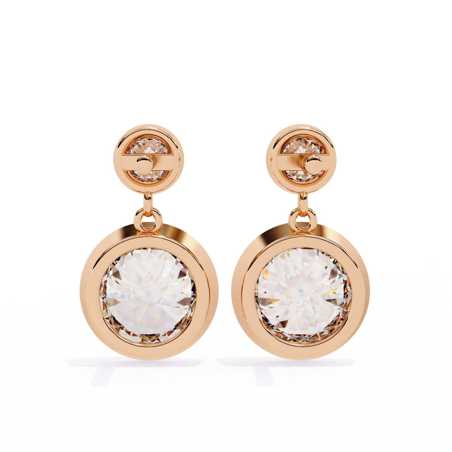 10K Rose Gold Lab Grown Diamond Drop Earrings 1.82 ctw DAE-160