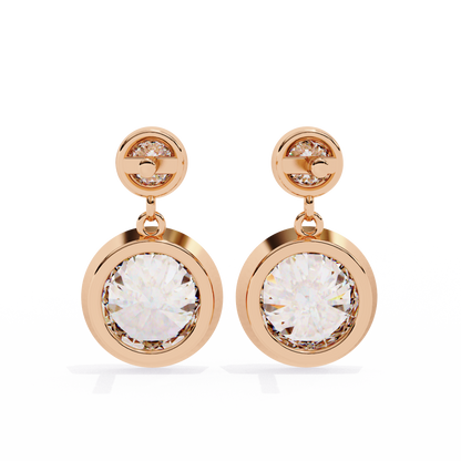 10K Rose Gold Lab Grown Diamond Drop Earrings 1.82 ctw DAE-160