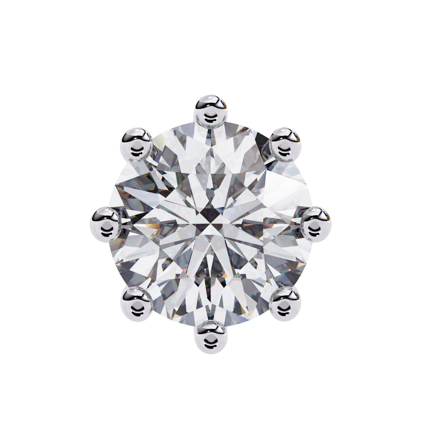 10K White Gold Lab Grown Diamond Solitaire Stud Earrings 2.55 ctw DAE-126