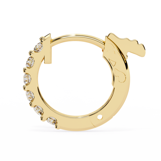 18K Yellow Gold Lab Grown Diamond Hoops Earrings 0.36 ctw DAE-150