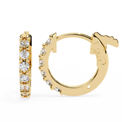 18K Yellow Gold Lab Grown Diamond Hoops Earrings 0.36 ctw DAE-150