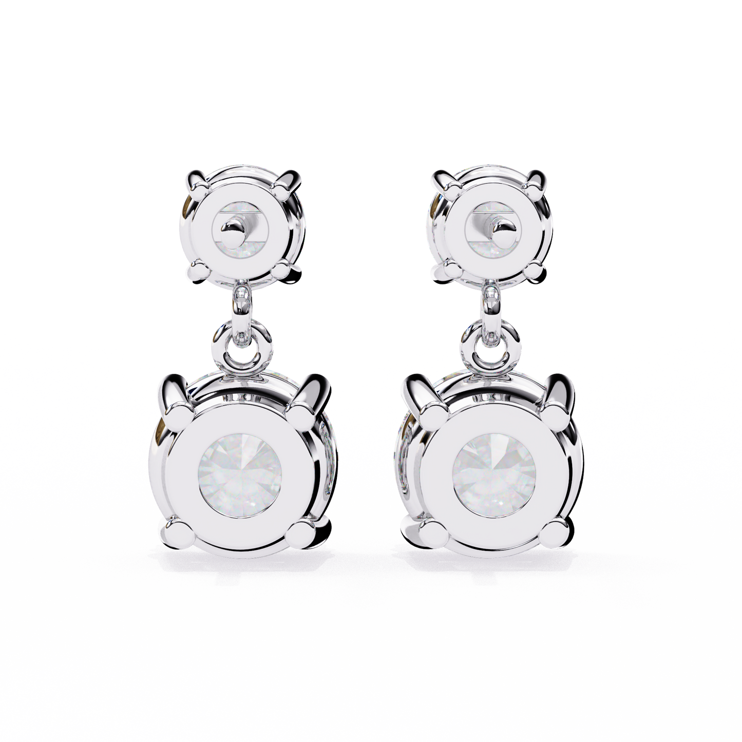 10K White Gold Lab Grown Diamond Drop Earrings 3.73 ctw DAE-159