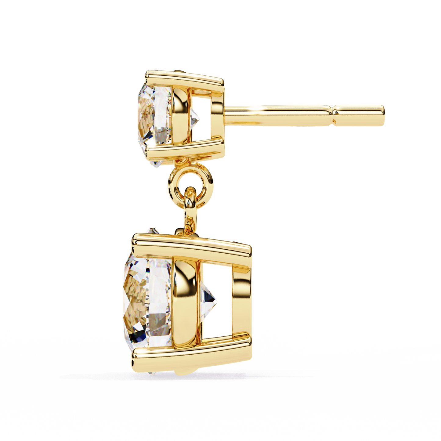 10K Yellow Gold Lab Grown Diamond Drop Earrings 3.73 ctw DAE-159
