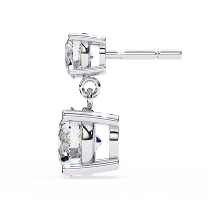10K White Gold Lab Grown Diamond Drop Earrings 3.73 ctw DAE-159