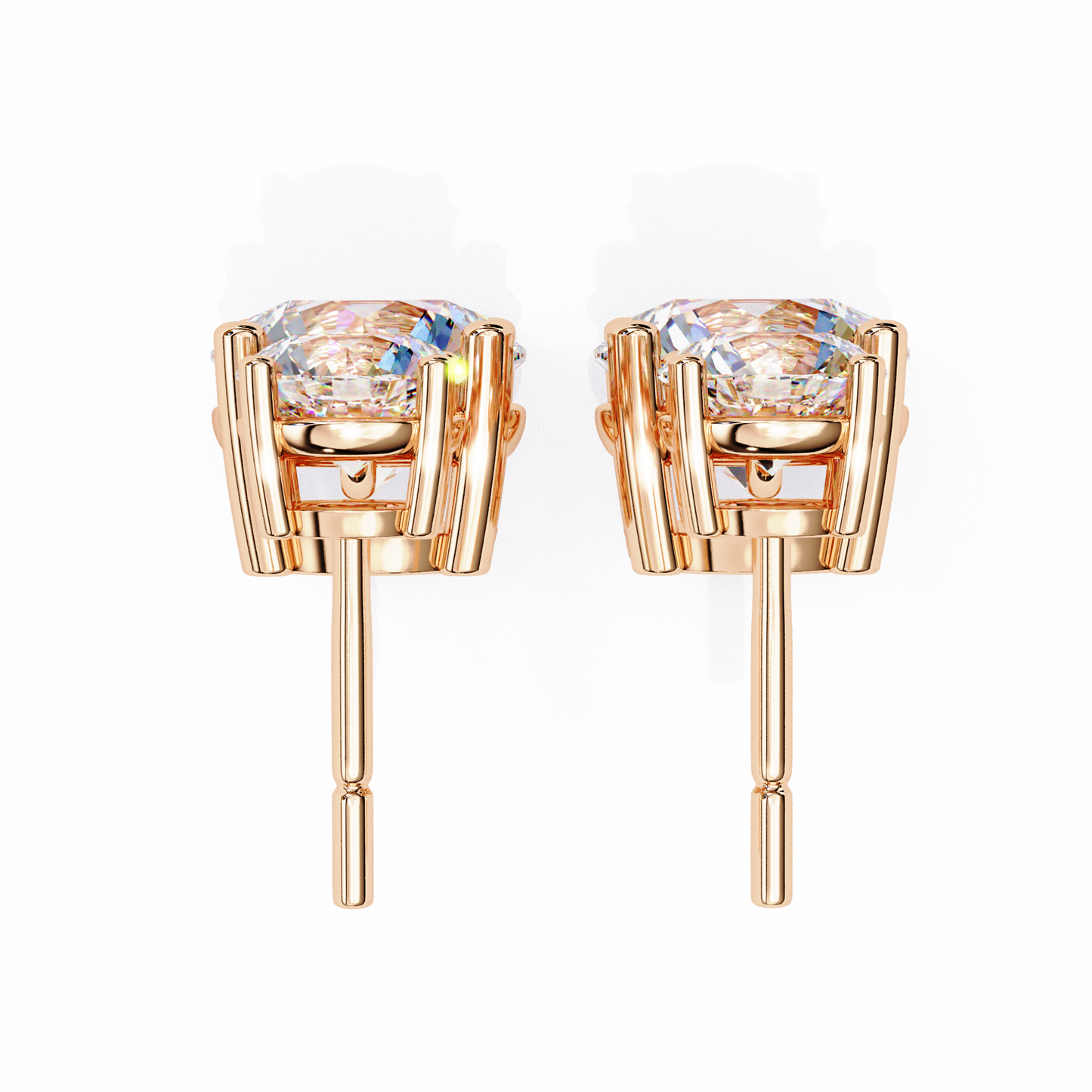 10K Rose Gold Lab Grown Diamond Drop Earrings 3.73 ctw DAE-159