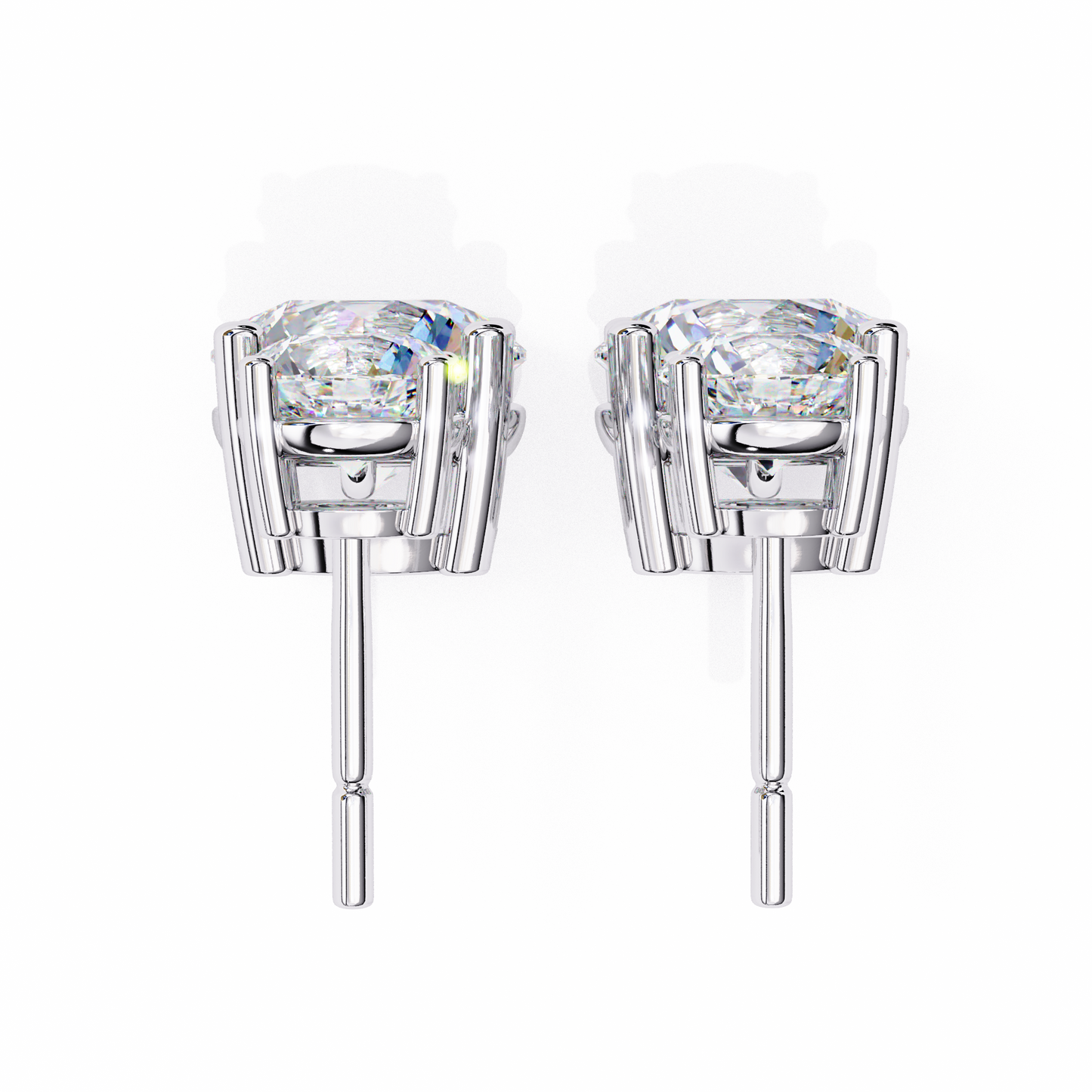 10K White Gold Lab Grown Diamond Drop Earrings 3.73 ctw DAE-159