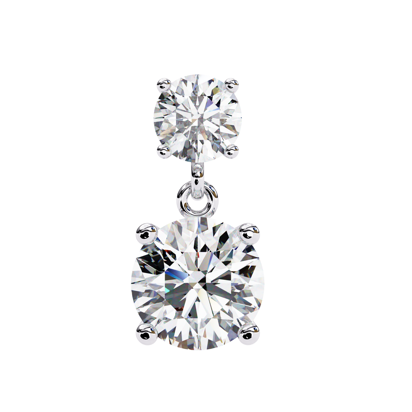 10K White Gold Lab Grown Diamond Drop Earrings 3.73 ctw DAE-159