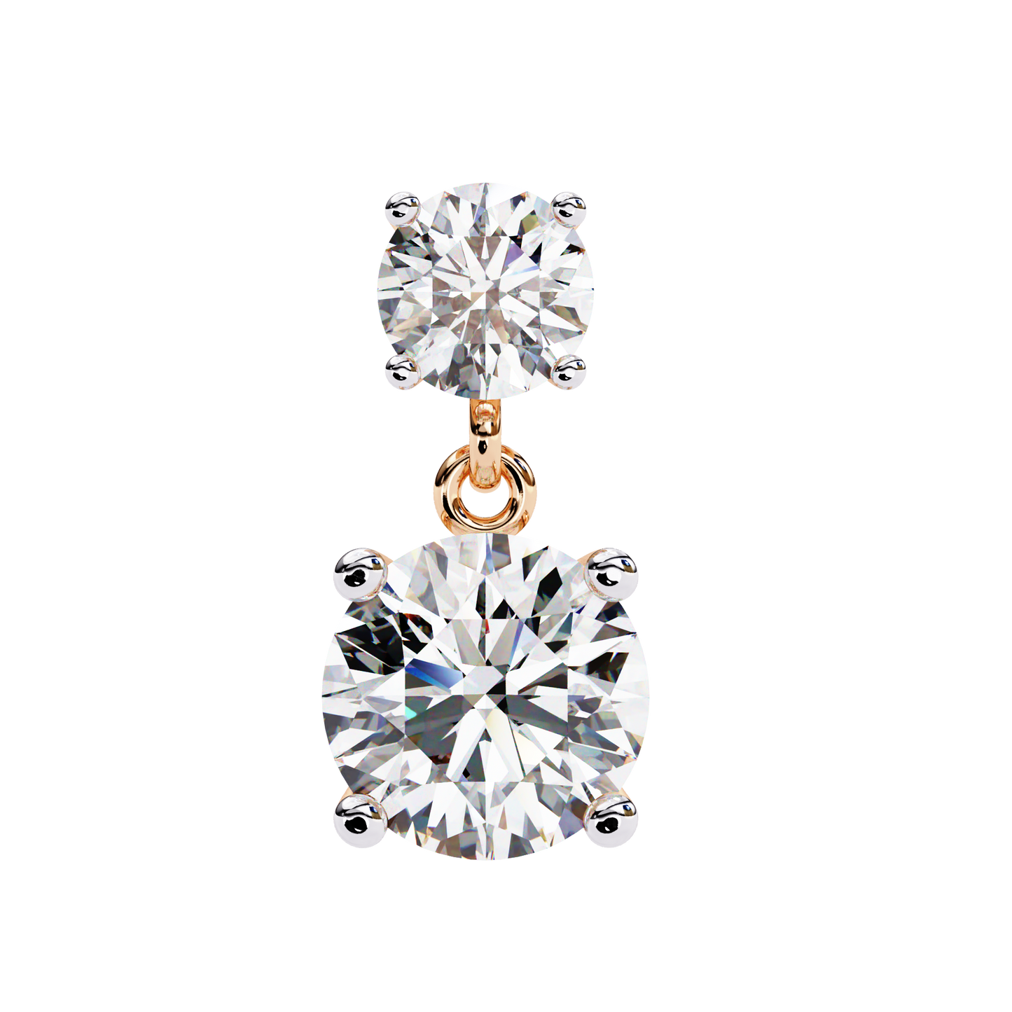 10K Rose Gold Lab Grown Diamond Drop Earrings 3.73 ctw DAE-159
