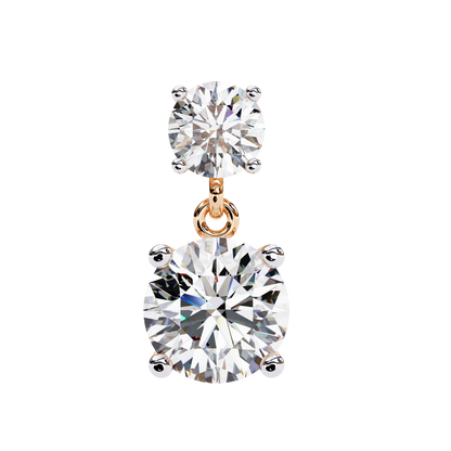 10K Rose Gold Lab Grown Diamond Drop Earrings 3.73 ctw DAE-159