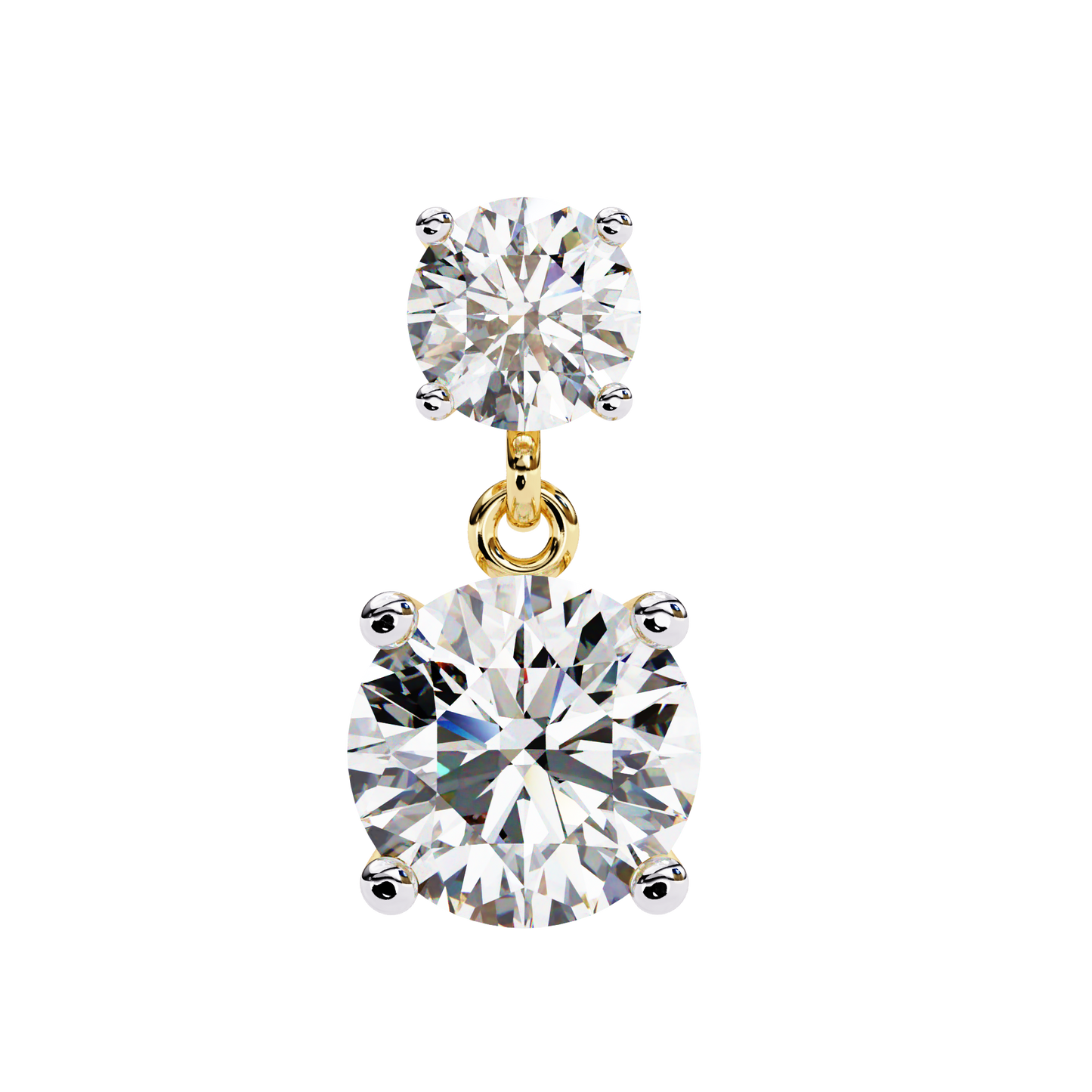 10K Yellow Gold Lab Grown Diamond Drop Earrings 3.73 ctw DAE-159