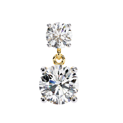 10K Yellow Gold Lab Grown Diamond Drop Earrings 3.73 ctw DAE-159