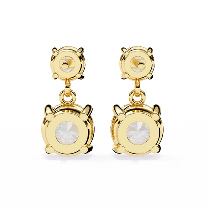 10K Yellow Gold Lab Grown Diamond Drop Earrings 3.73 ctw DAE-159