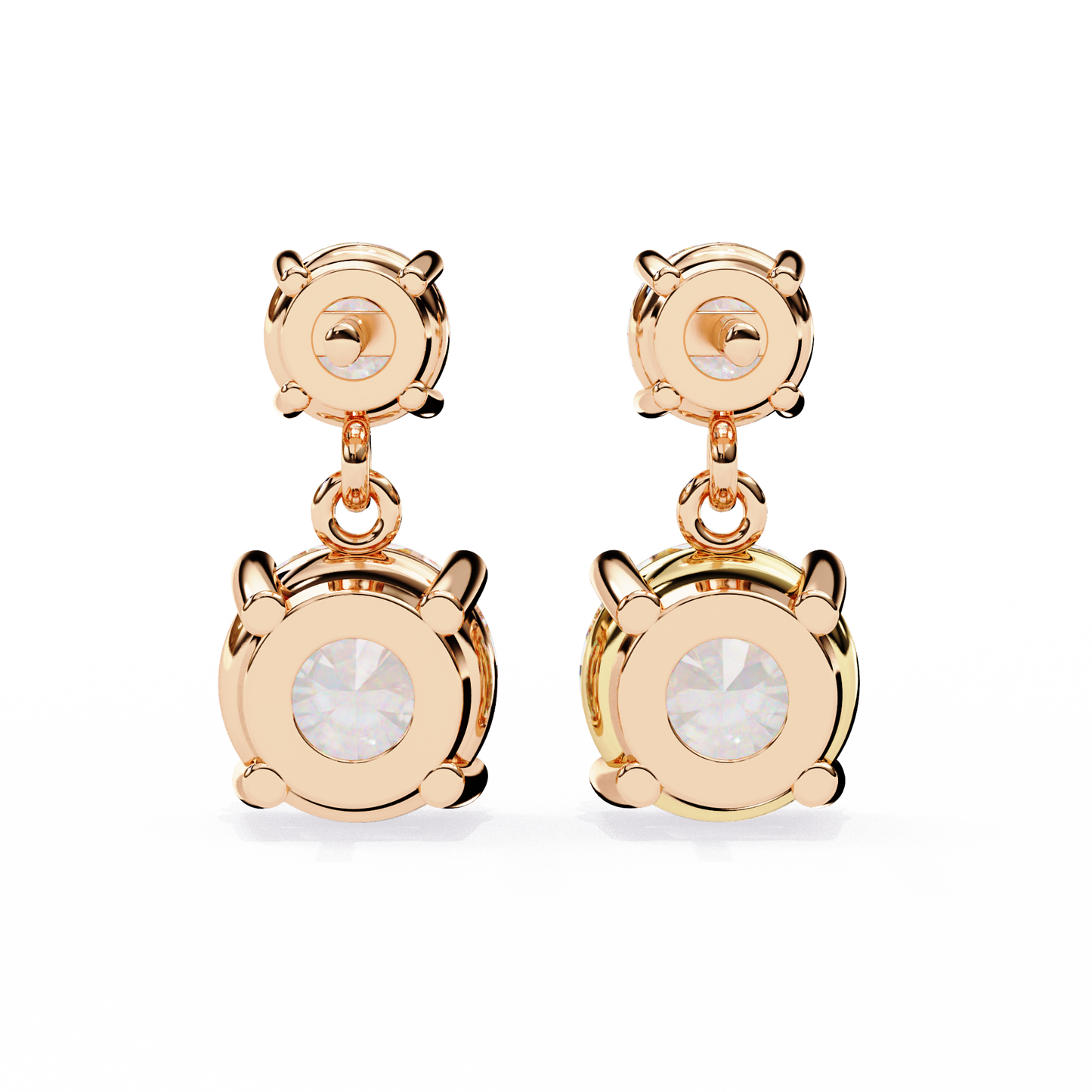 10K Rose Gold Lab Grown Diamond Drop Earrings 3.73 ctw DAE-159
