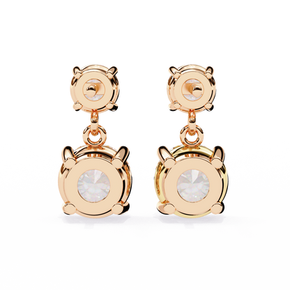 10K Rose Gold Lab Grown Diamond Drop Earrings 3.73 ctw DAE-159