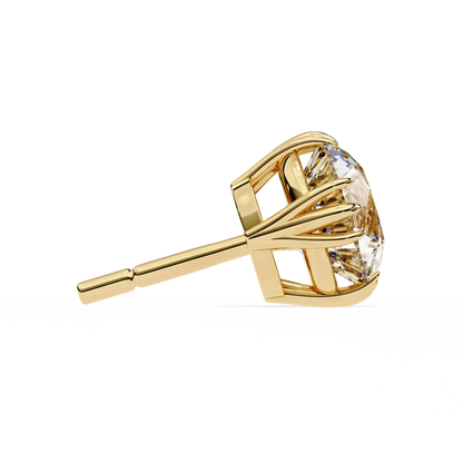 18K Yellow Gold Lab Grown Diamond Solitaire Stud Earrings 2.80 ctw DAE-123