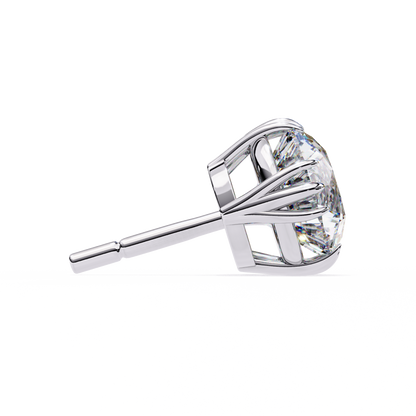 14K White Gold Lab Grown Diamond Solitaire Stud Earrings 2.80 ctw DAE-123