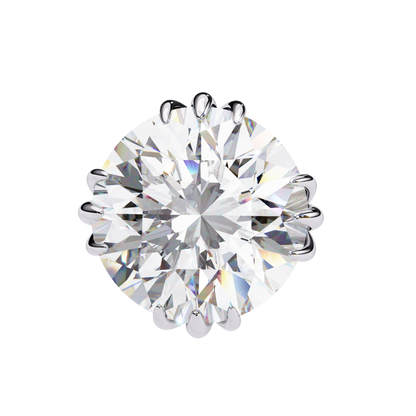 14K White Gold Lab Grown Diamond Solitaire Stud Earrings 2.80 ctw DAE-123