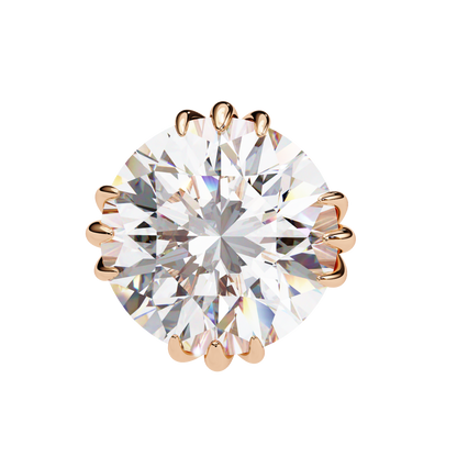10K Rose Gold Lab Grown Diamond Solitaire Stud Earrings 2.80 ctw DAE-123