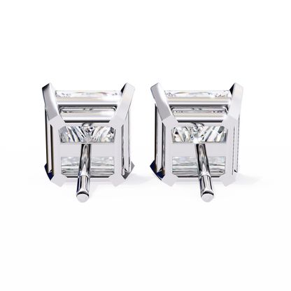 18K White Gold Lab Grown Diamond Solitaire Stud Earrings 3.00 ctw DAE-122