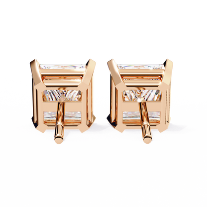 10K Rose Gold Lab Grown Diamond Solitaire Stud Earrings 3.00 ctw DAE-122