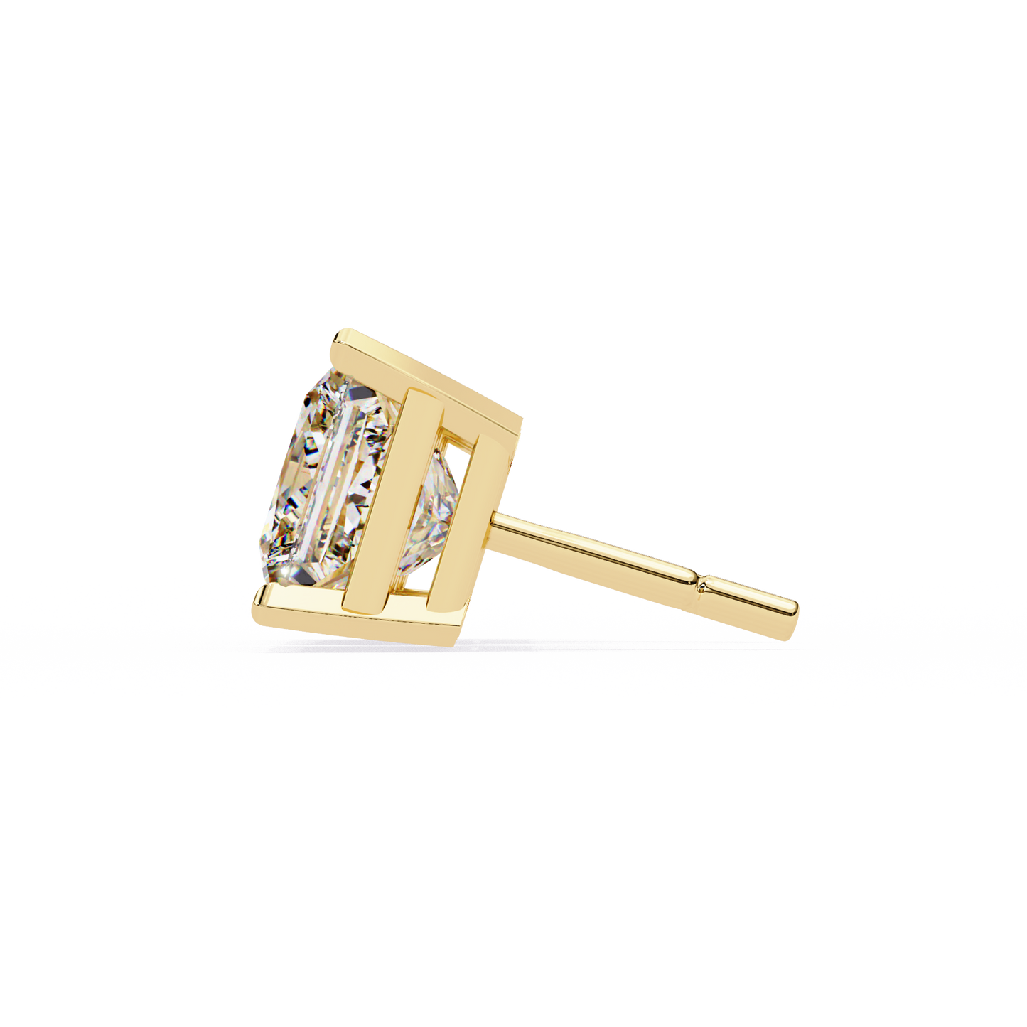 18K Yellow Gold Lab Grown Diamond Solitaire Stud Earrings 3.00 ctw DAE-122
