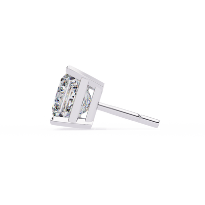 18K White Gold Lab Grown Diamond Solitaire Stud Earrings 3.00 ctw DAE-122