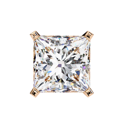 10K Rose Gold Lab Grown Diamond Solitaire Stud Earrings 3.00 ctw DAE-122