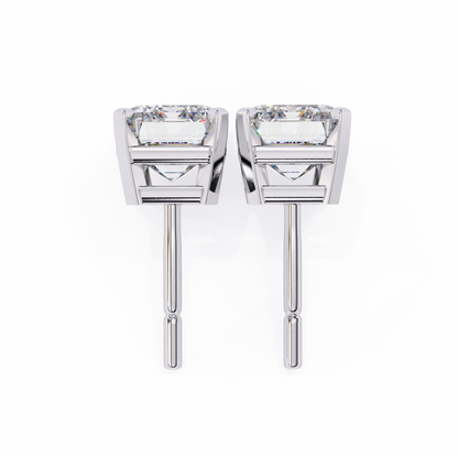 18K White Gold Lab Grown Diamond Solitaire Stud Earrings 2.39 ctw DAE-121
