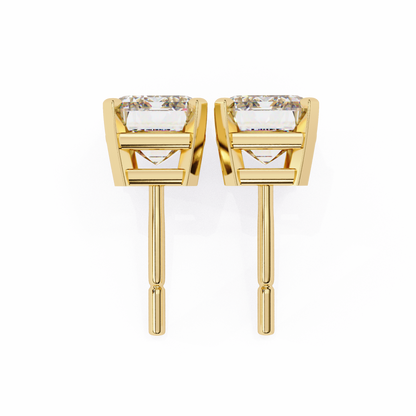 18K Yellow Gold Lab Grown Diamond Solitaire Stud Earrings 2.39 ctw DAE-121