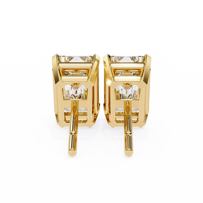 18K Yellow Gold Lab Grown Diamond Solitaire Stud Earrings 2.39 ctw DAE-121