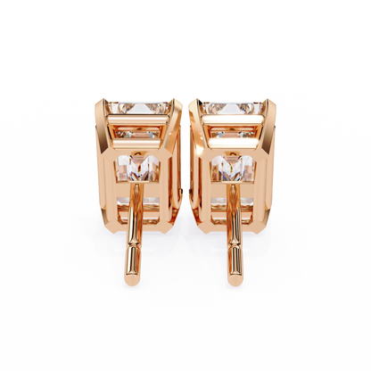 10K Rose Gold Lab Grown Diamond Solitaire Stud Earrings 2.39 ctw DAE-121