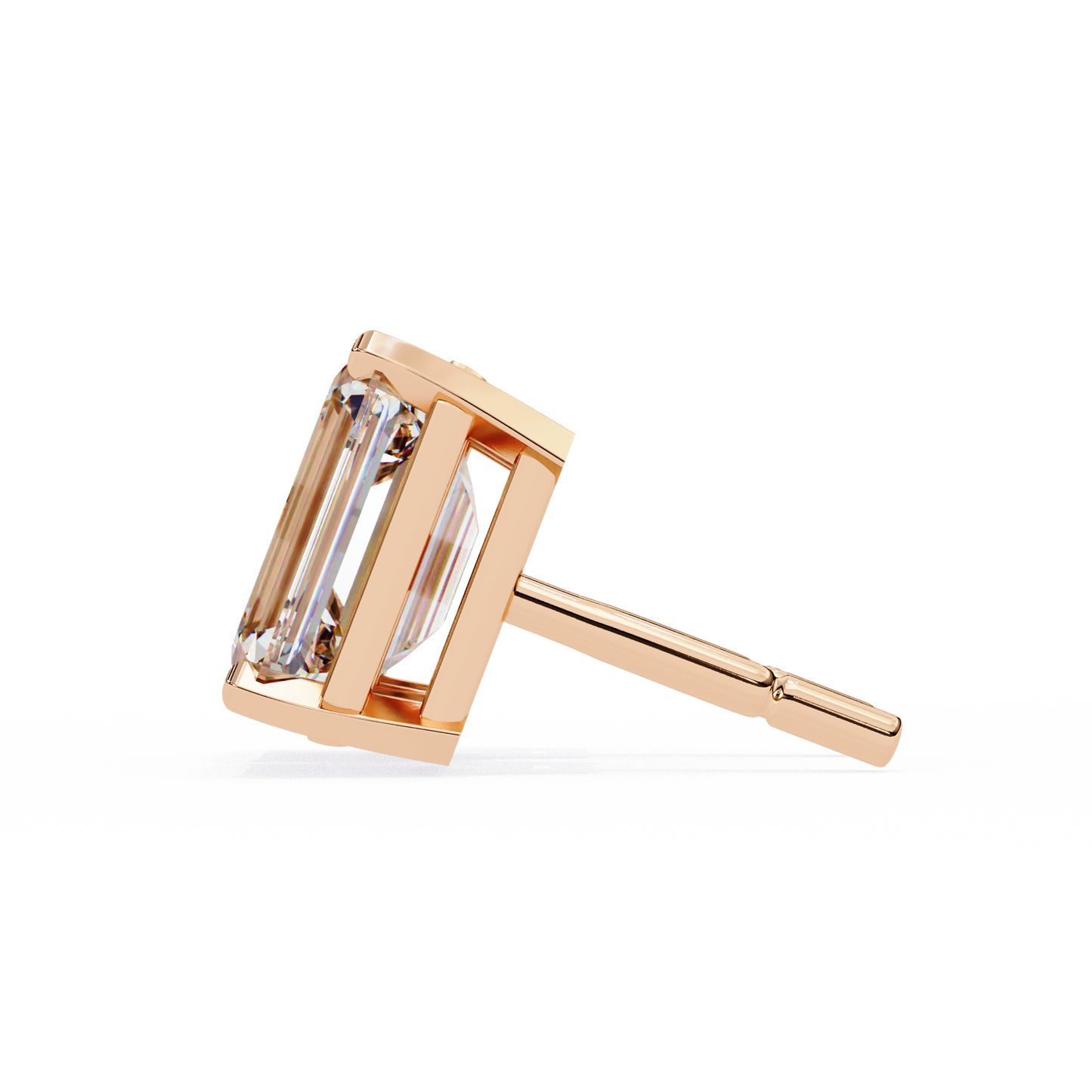 10K Rose Gold Lab Grown Diamond Solitaire Stud Earrings 2.39 ctw DAE-121