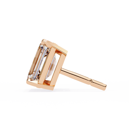 10K Rose Gold Lab Grown Diamond Solitaire Stud Earrings 2.39 ctw DAE-121