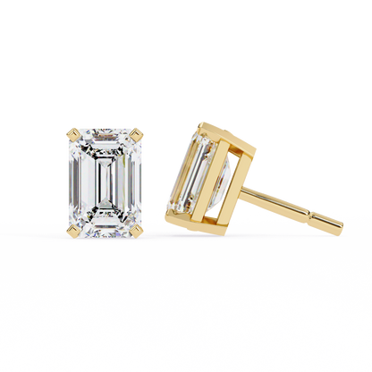 18K Yellow Gold Lab Grown Diamond Solitaire Stud Earrings 2.39 ctw DAE-121
