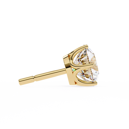 18K Yellow Gold Lab Grown Diamond Solitaire Stud Earrings 2.57 ctw DAE-120